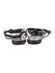 Prada Sport Patent Leather Bow Accents T-Strap Sandals