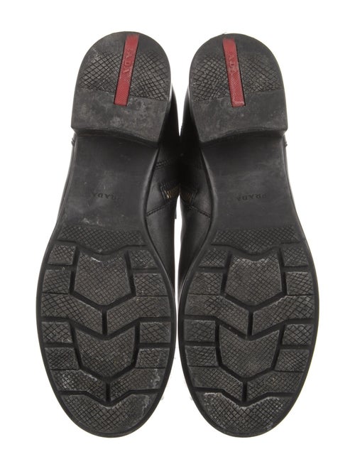 Prada Sport Leather Leather Trim Embellishment Riding Boots