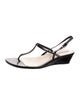 Prada Sport Patent Leather T-Strap Sandals