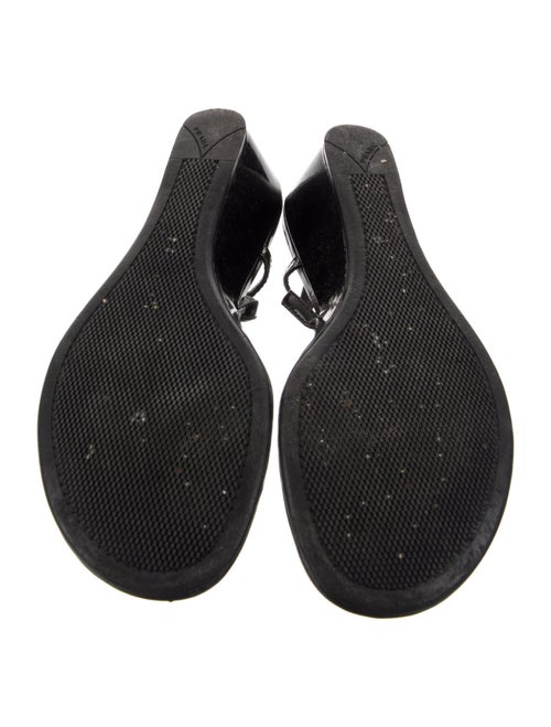 Prada Sport Patent Leather T-Strap Sandals