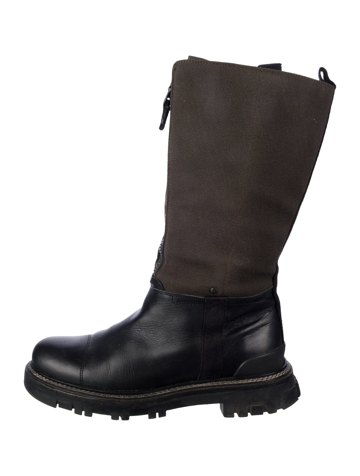 Prada Sport Leather Combat Boots