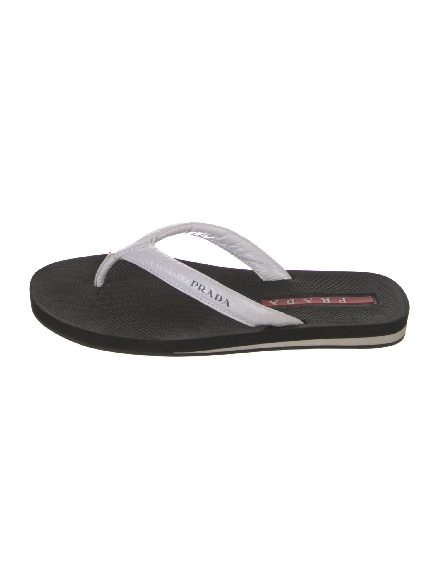 Prada Sport Patent Leather Flip Flops
