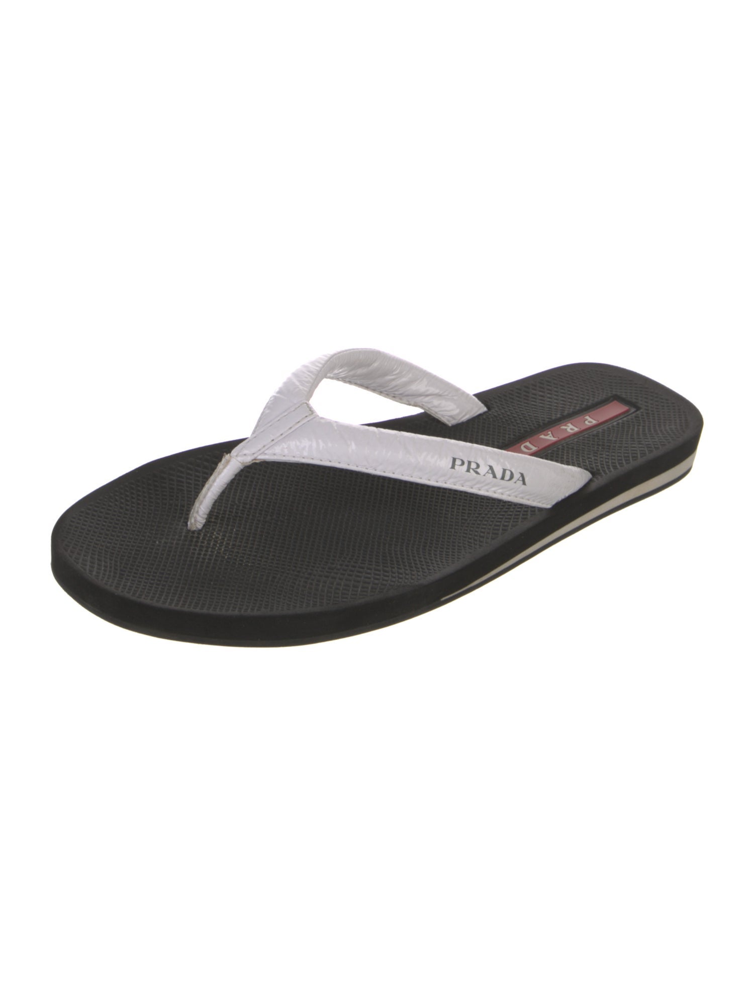 Prada Sport Patent Leather Flip Flops