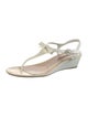 Prada Sport Patent Leather T-Strap Sandals