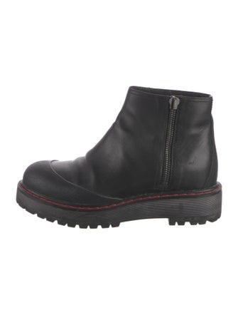 Prada Sport Leather Combat Boots