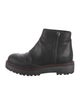 Prada Sport Leather Combat Boots