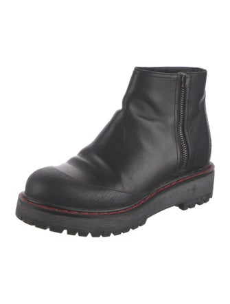 Prada Sport Leather Combat Boots