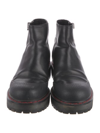 Prada Sport Leather Combat Boots