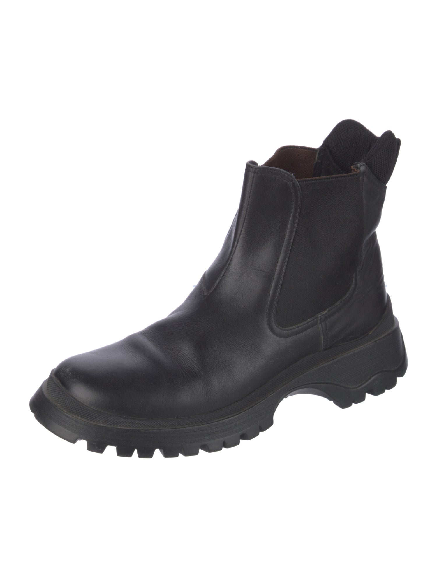 Prada Sport Leather Chelsea Boots