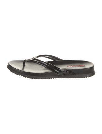 Prada Sport Patent Leather Slides