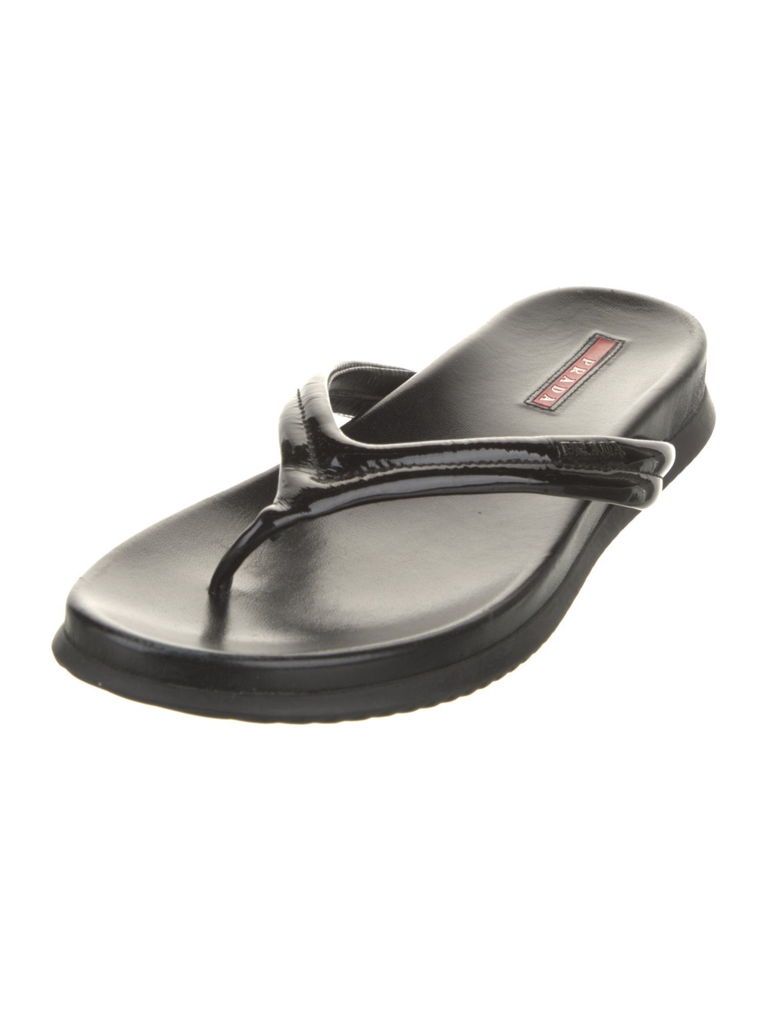 Prada Sport Patent Leather Slides