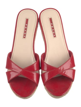 Prada Sport Patent Leather Slides