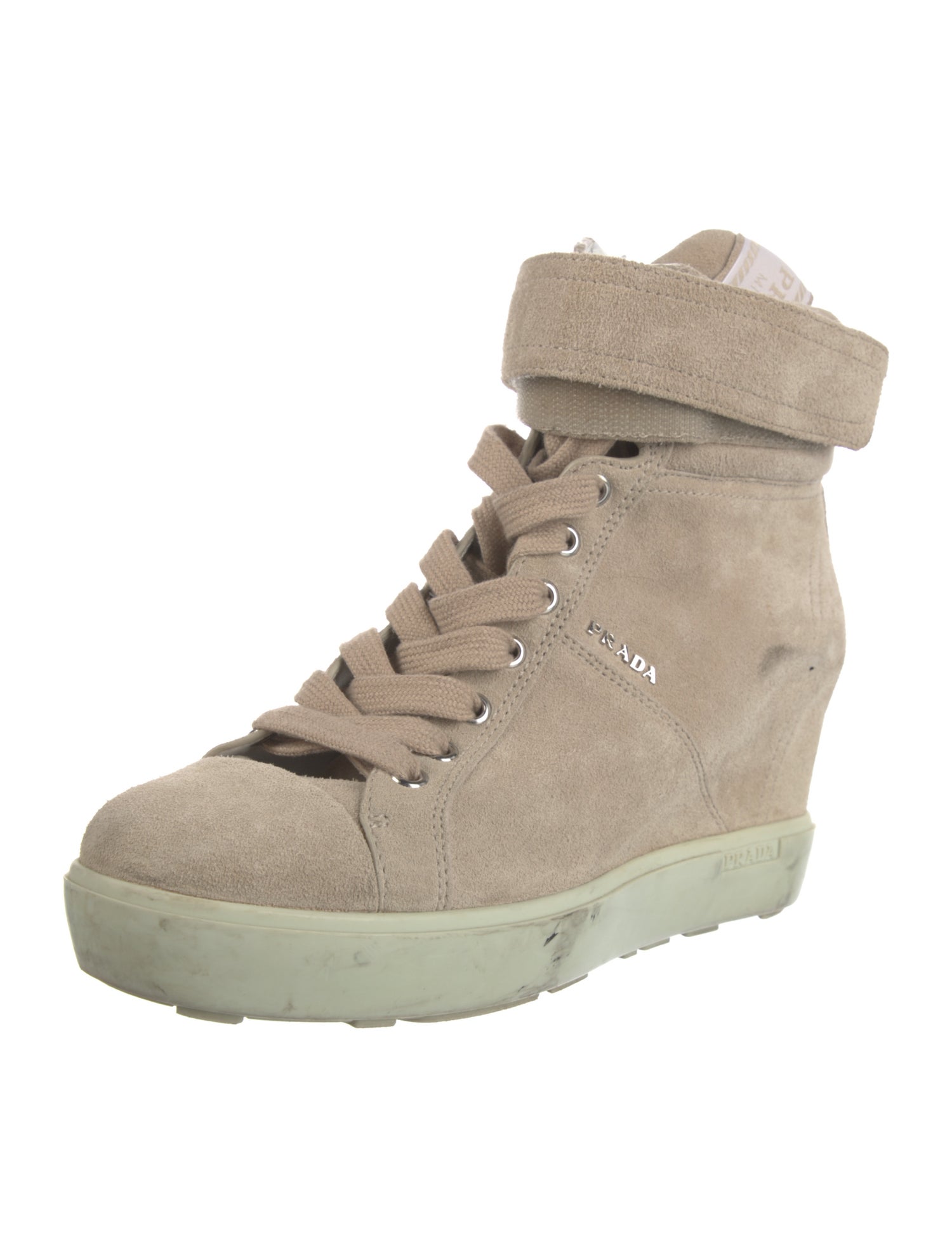 Prada Sport Suede Lace-Up Boots
