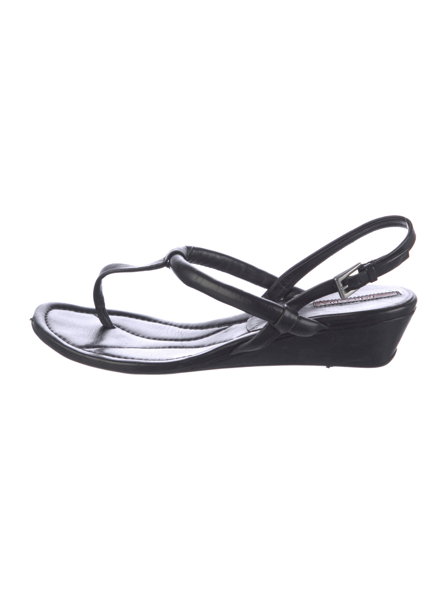 Prada Sport Patent Leather Slingback Sandals