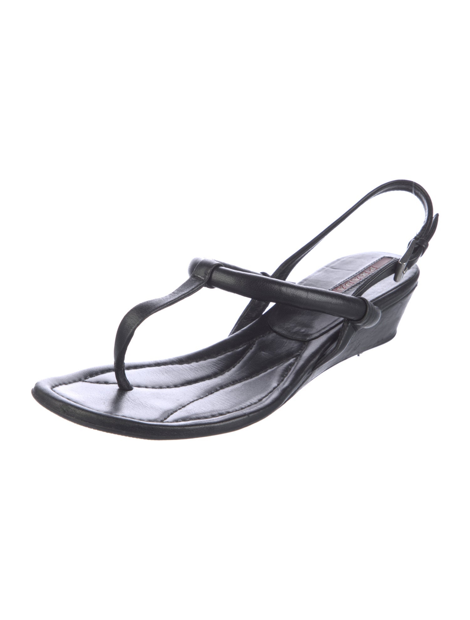 Prada Sport Patent Leather Slingback Sandals