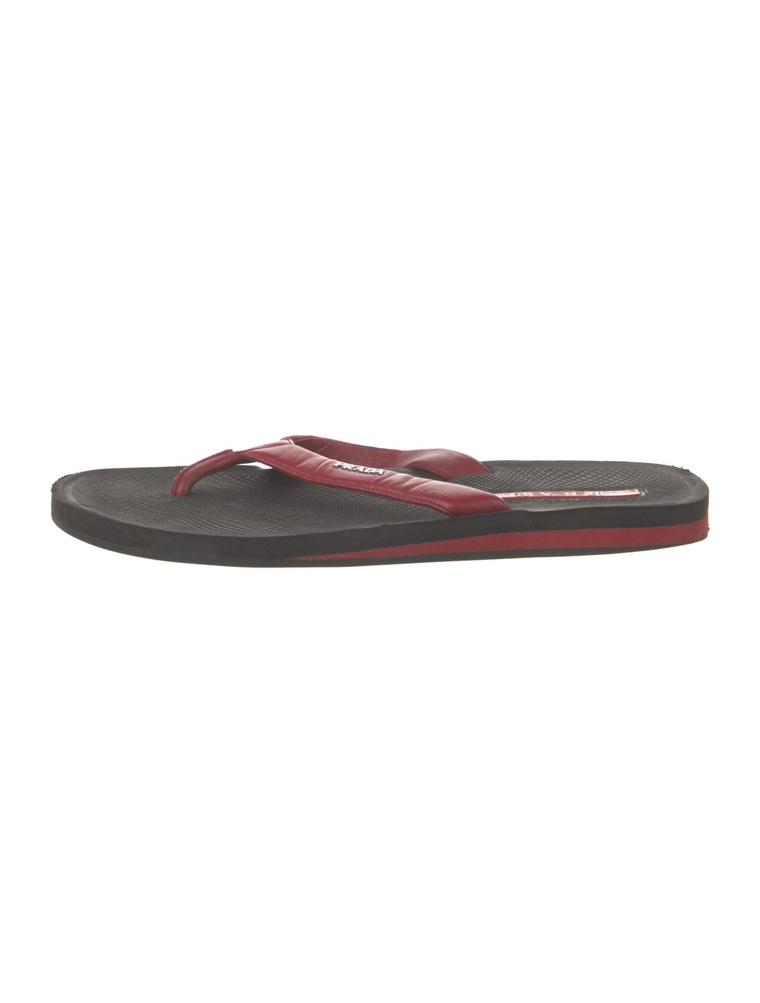 Prada Sport Leather Flip Flops