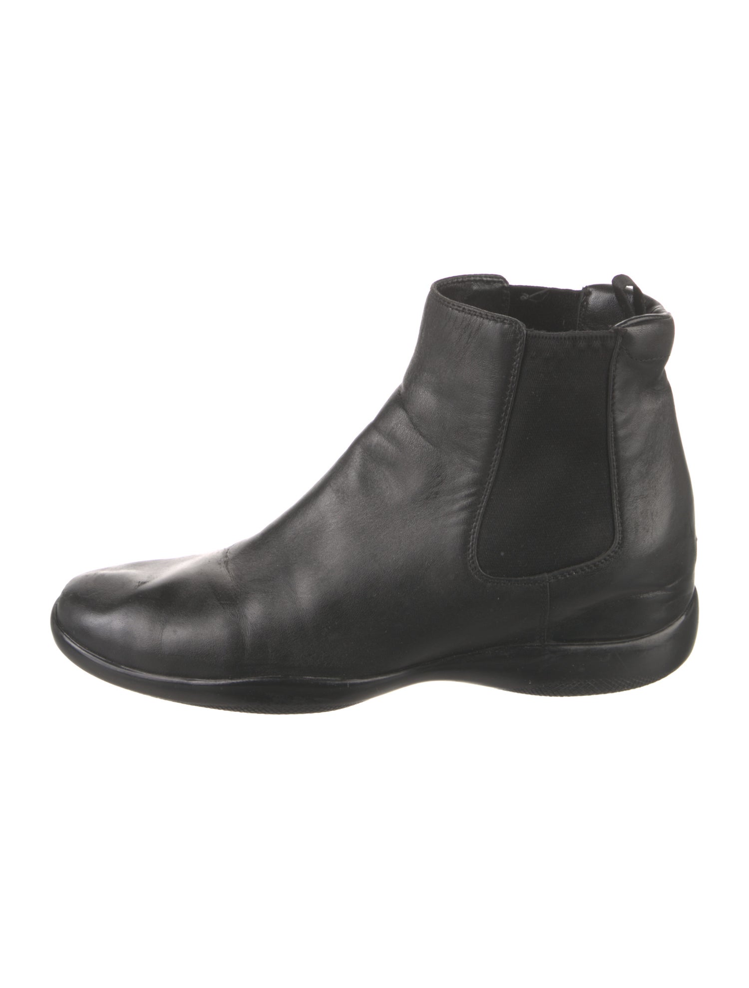 Prada Sport Leather Chelsea Boots