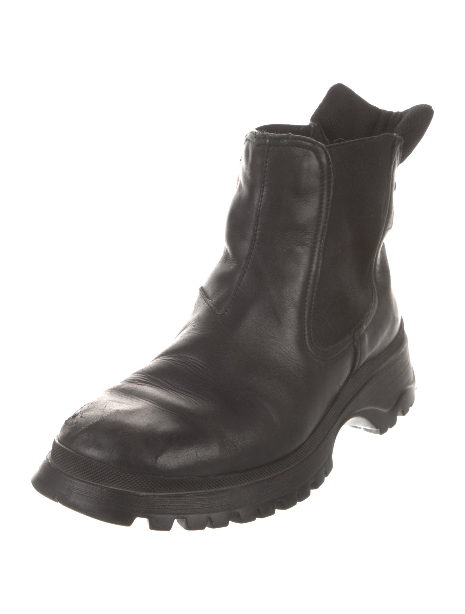 Prada Sport Vintage Leather Chelsea Boots