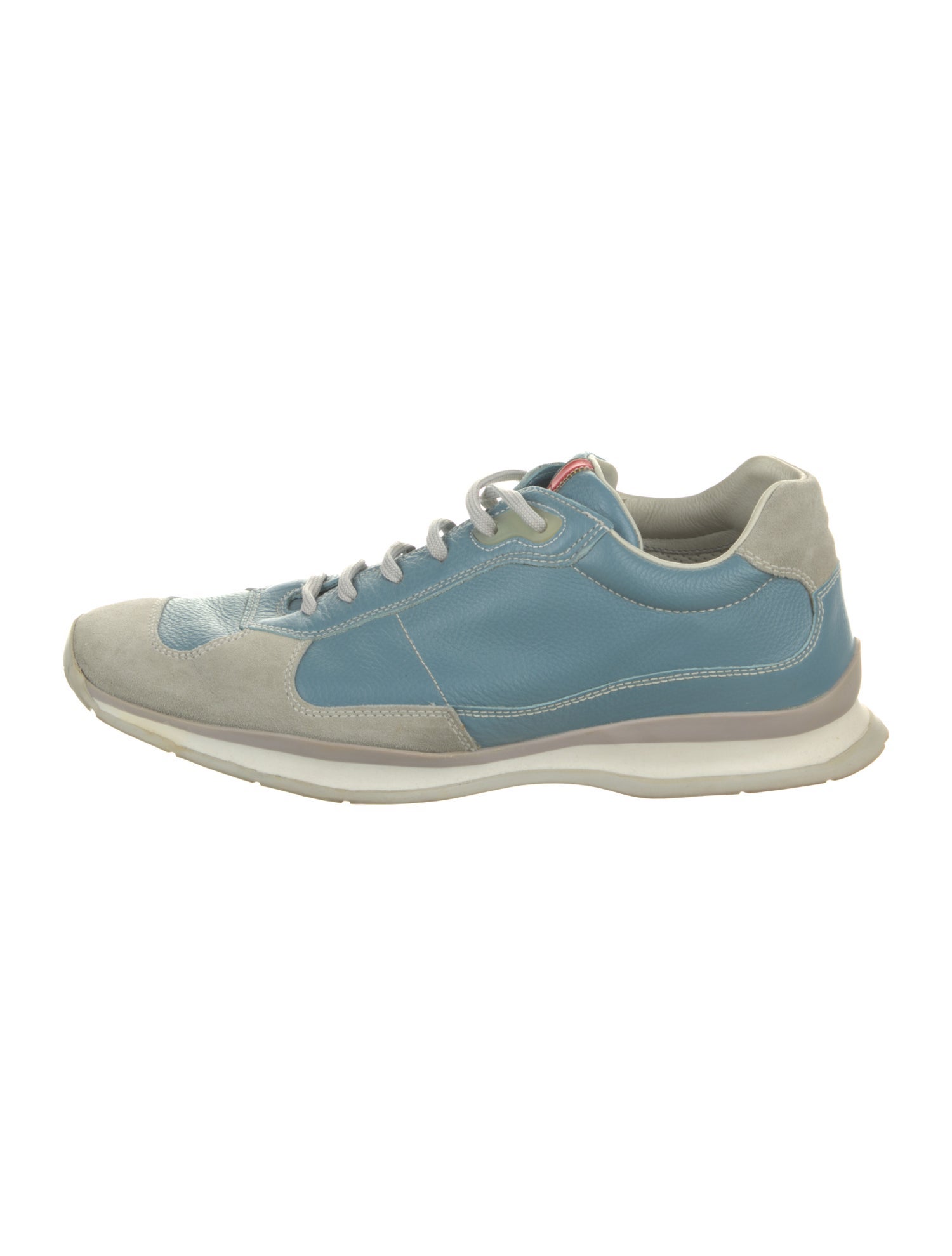 Prada Sport Leather Colorblock Pattern Sneakers