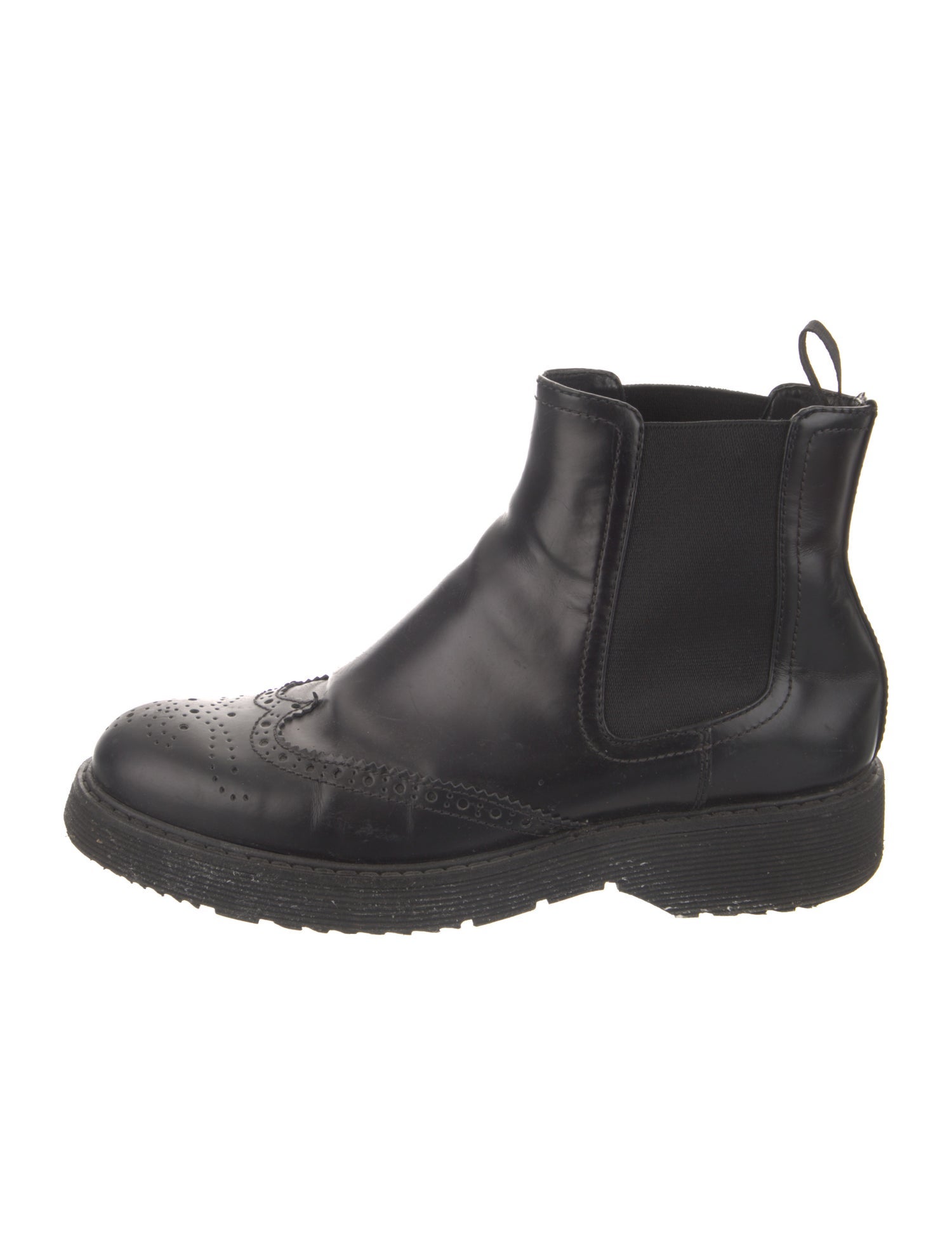 Prada Sport Brogues Leather Chelsea Boots