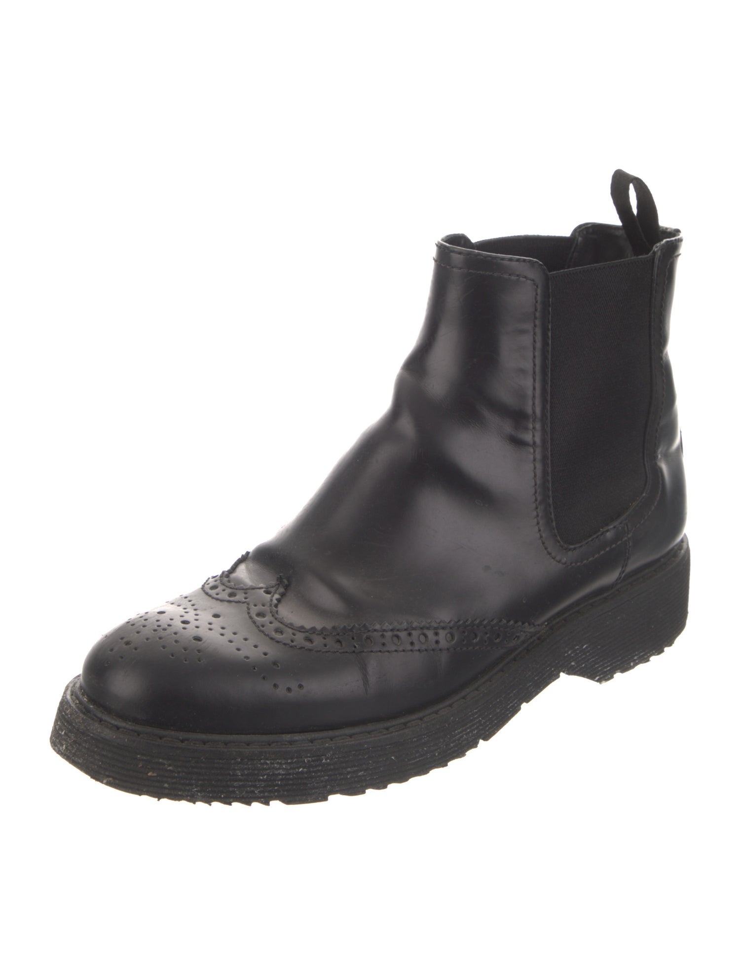 Prada Sport Brogues Leather Chelsea Boots