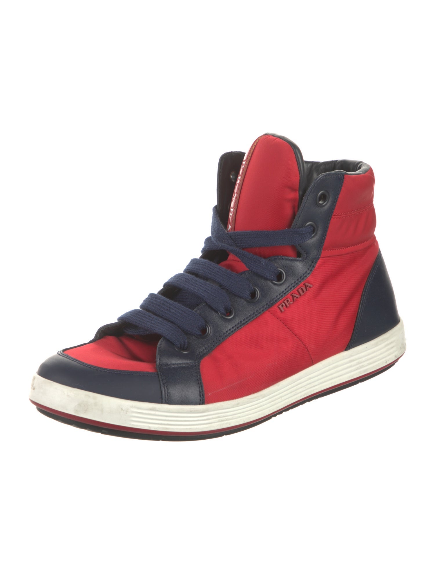 Prada Sport Nylon Colorblock Pattern Sneakers