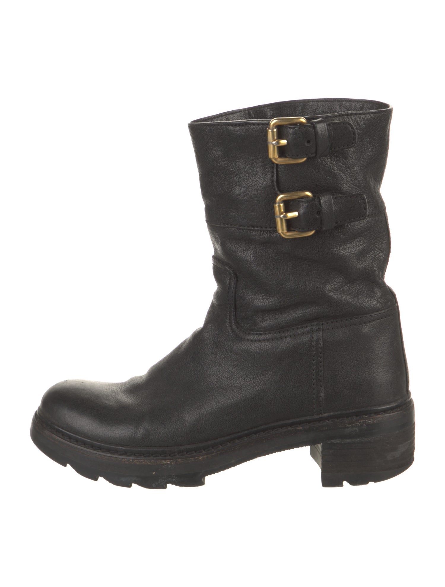 Prada Sport Late 2000's - Early 2010's Leather Combat Boots