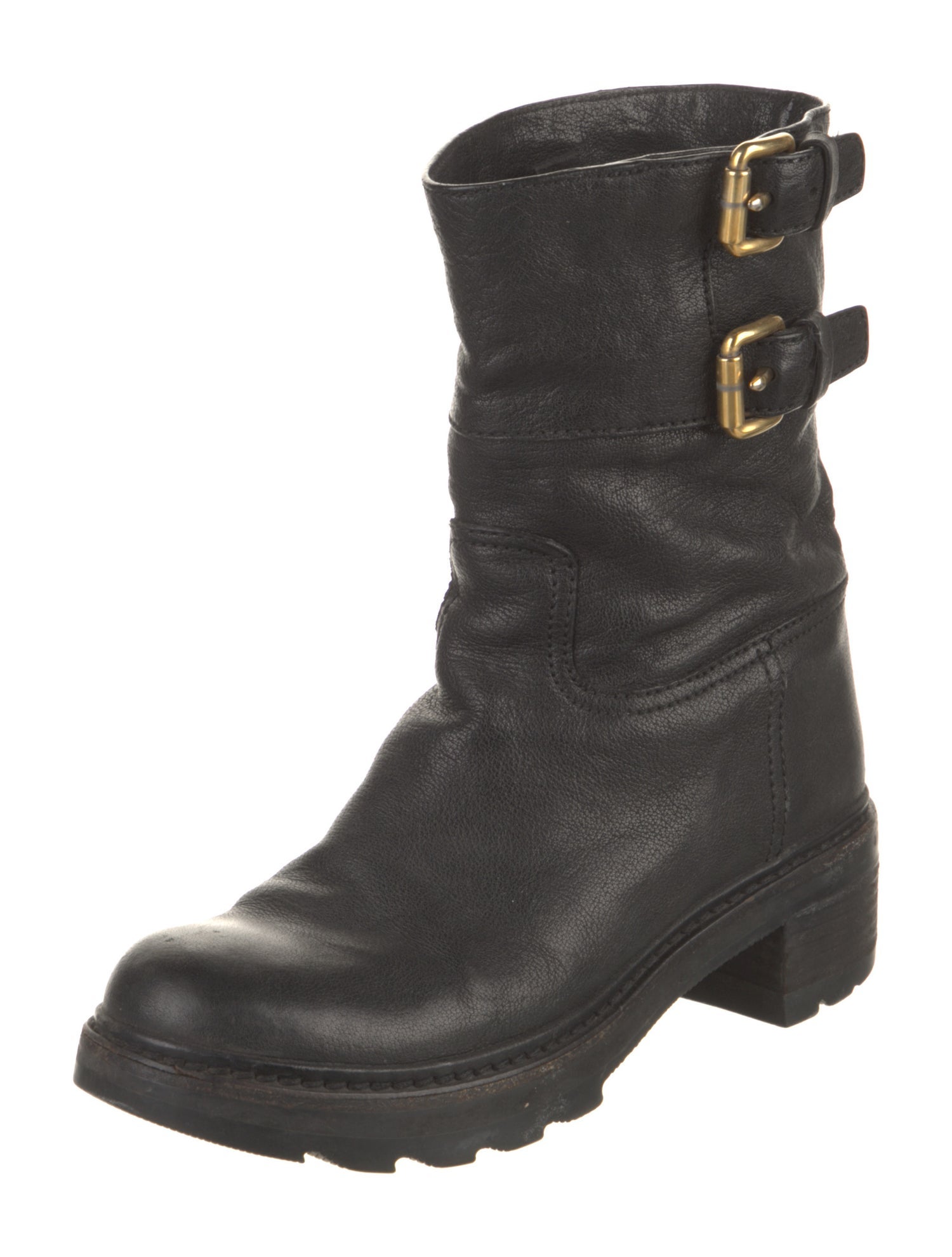 Prada Sport Late 2000's - Early 2010's Leather Combat Boots
