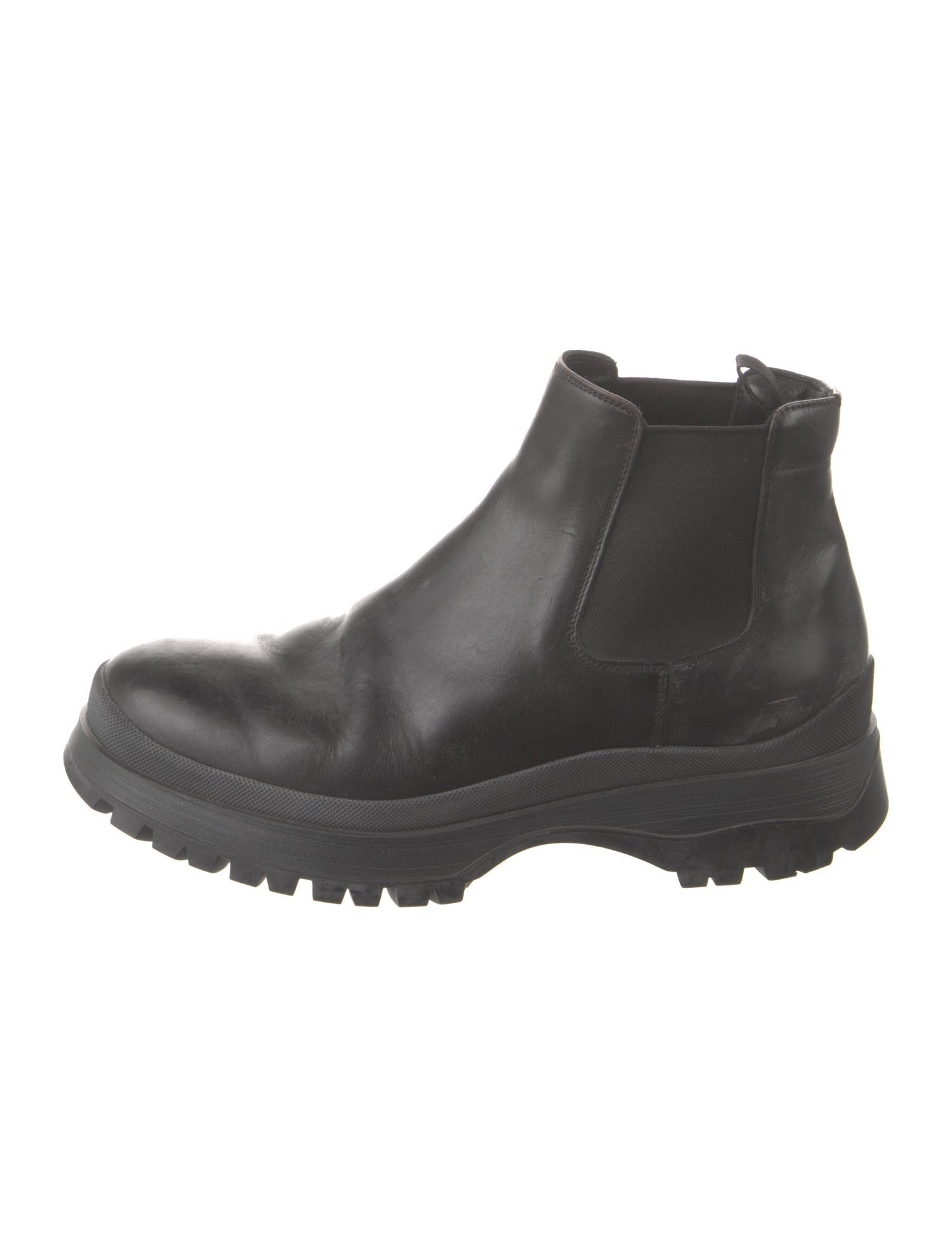 Prada Sport Leather Chelsea Boots