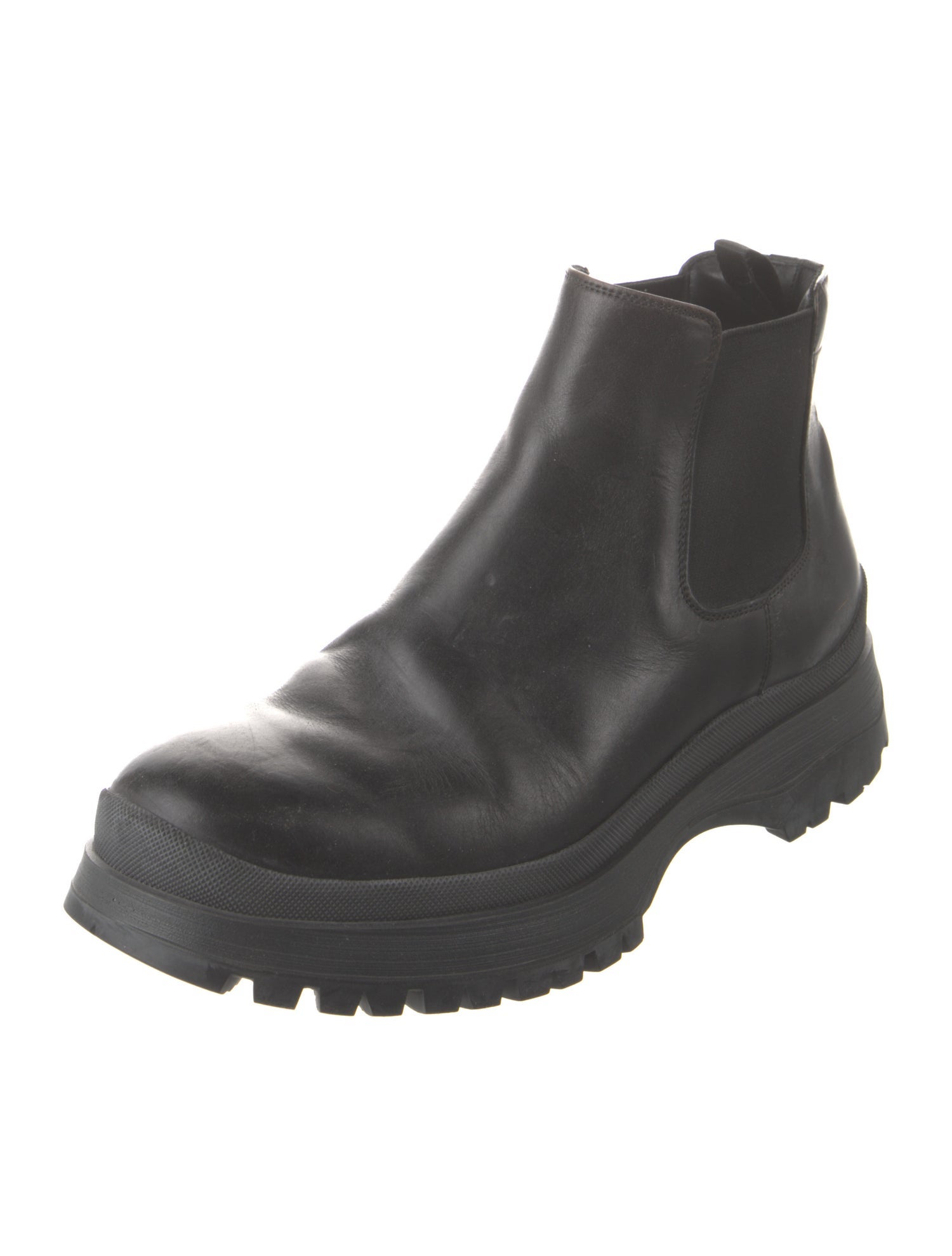 Prada Sport Leather Chelsea Boots
