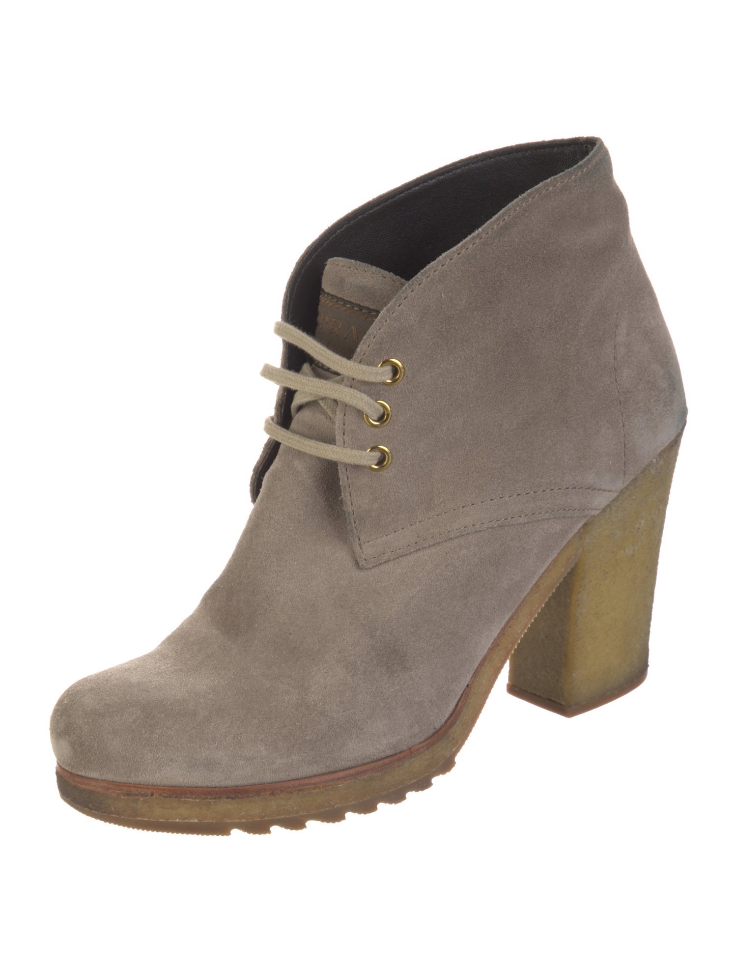 Prada Sport Suede Lace-Up Boots