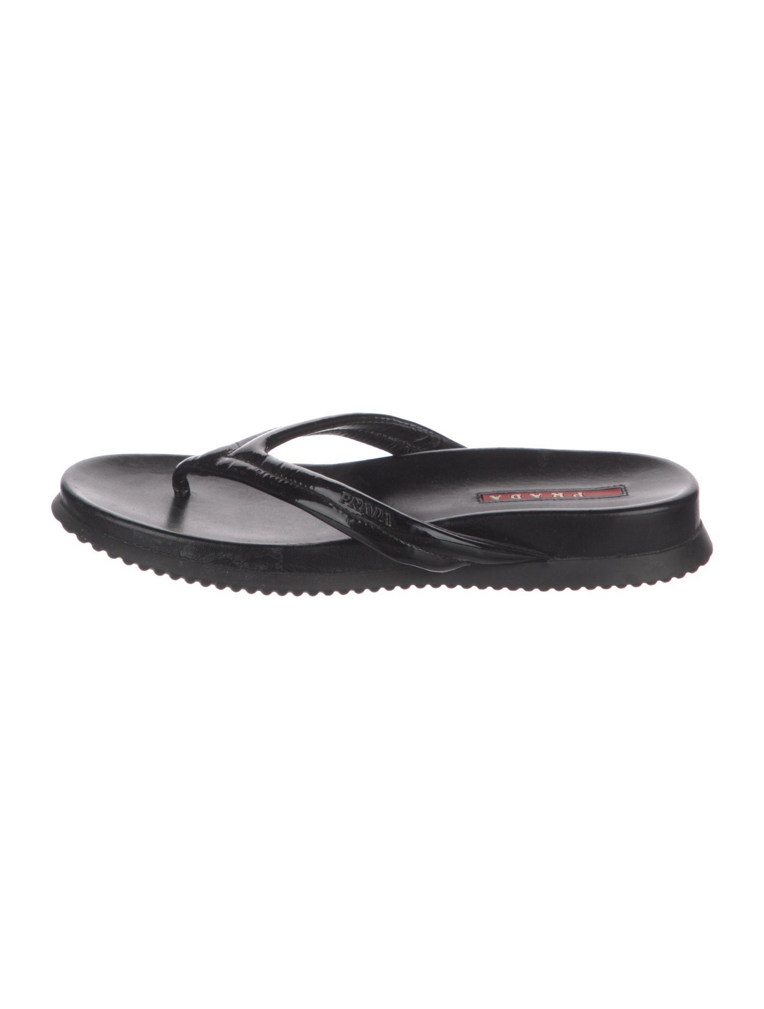 Prada Sport Patent Leather Slides
