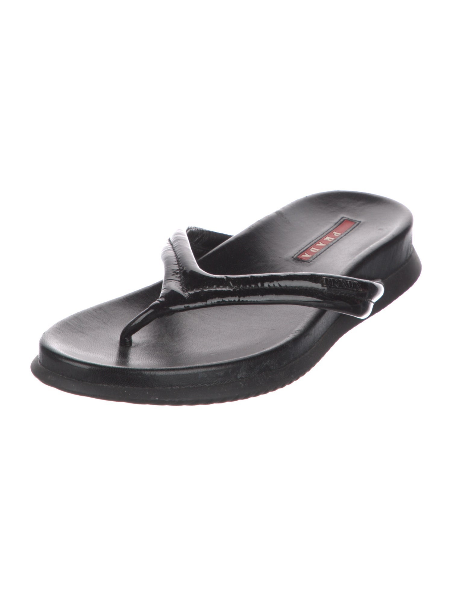 Prada Sport Patent Leather Slides
