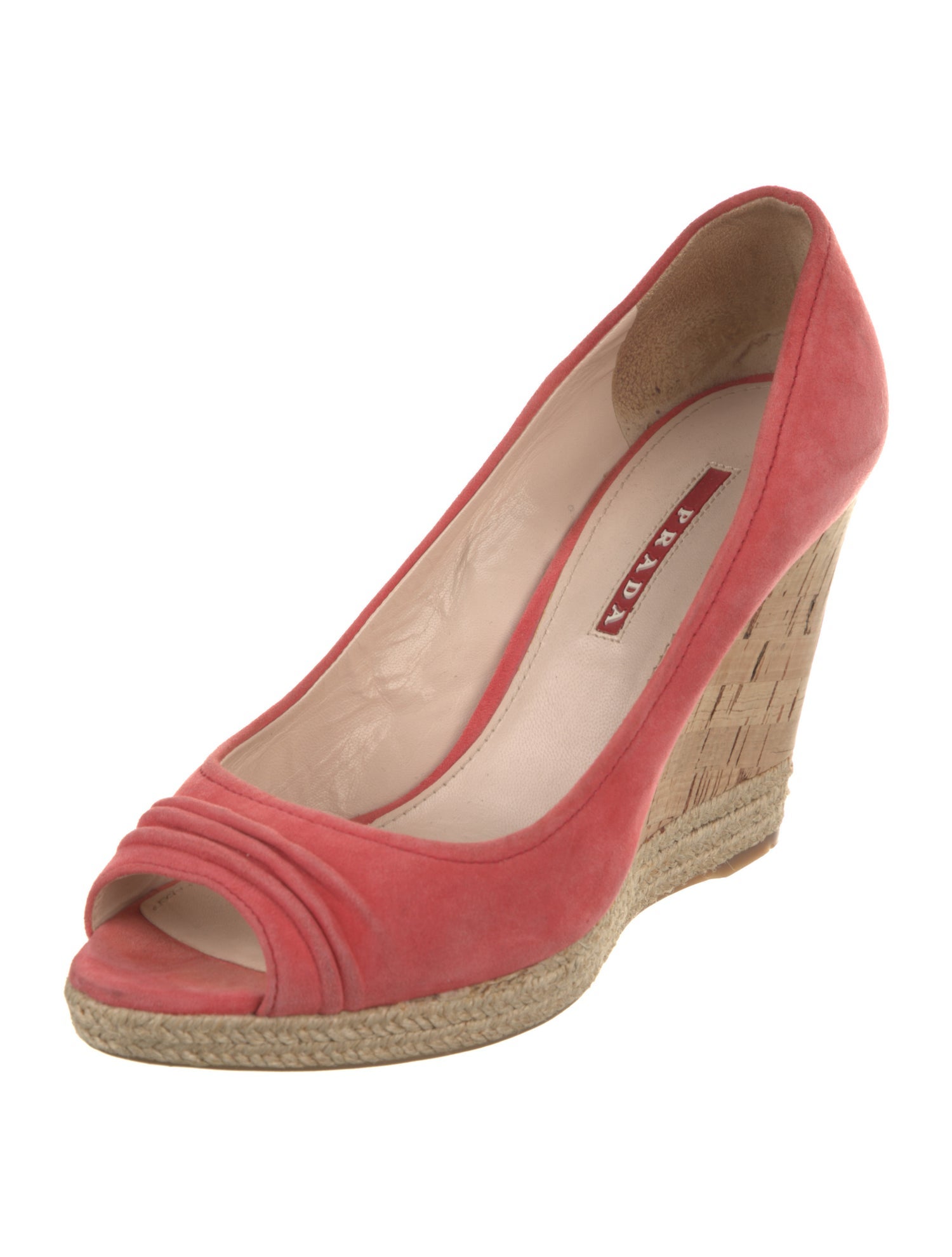 Prada Sport Suede Colorblock Pattern Pumps