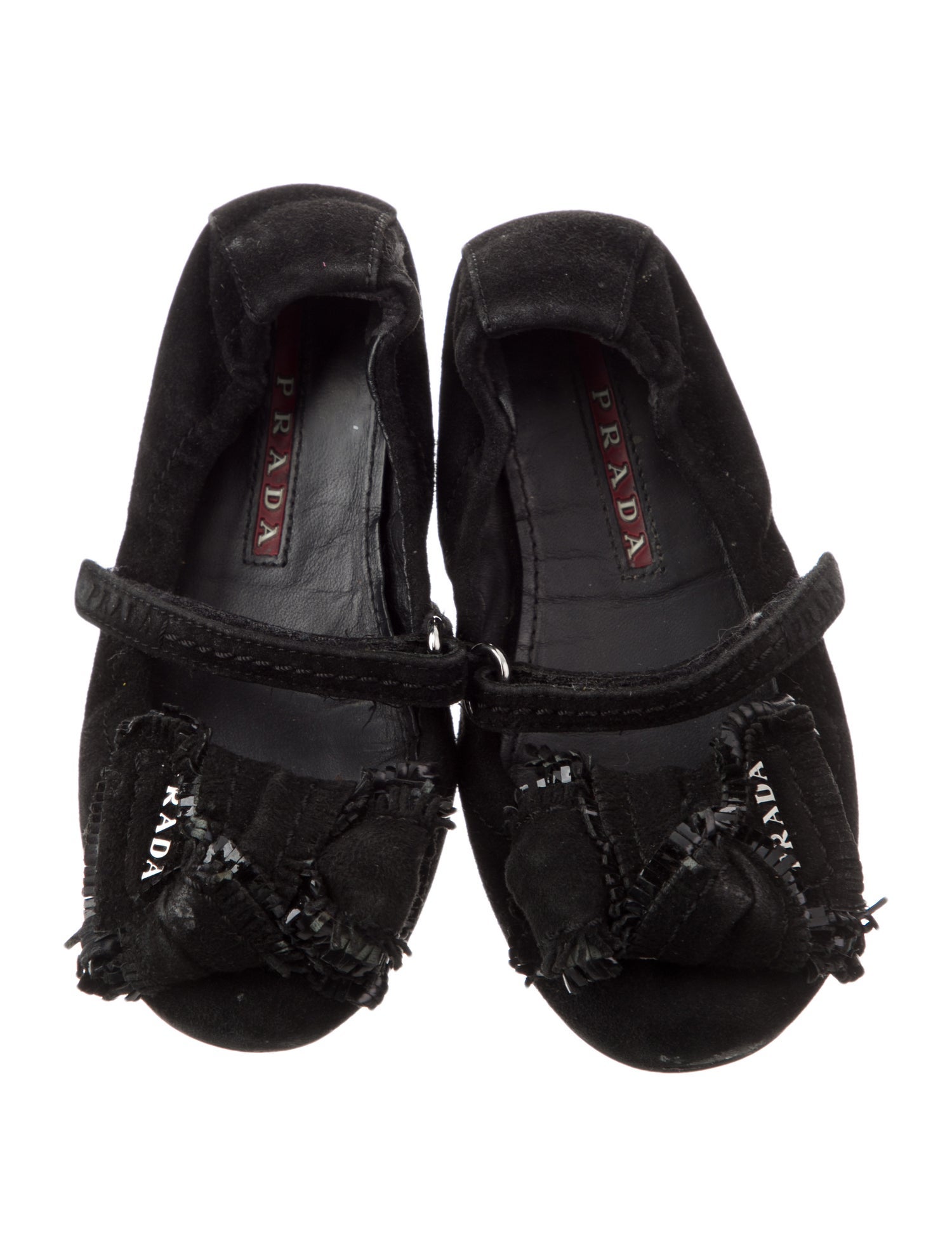 Prada Sport Girls' Suede Ballet Flats