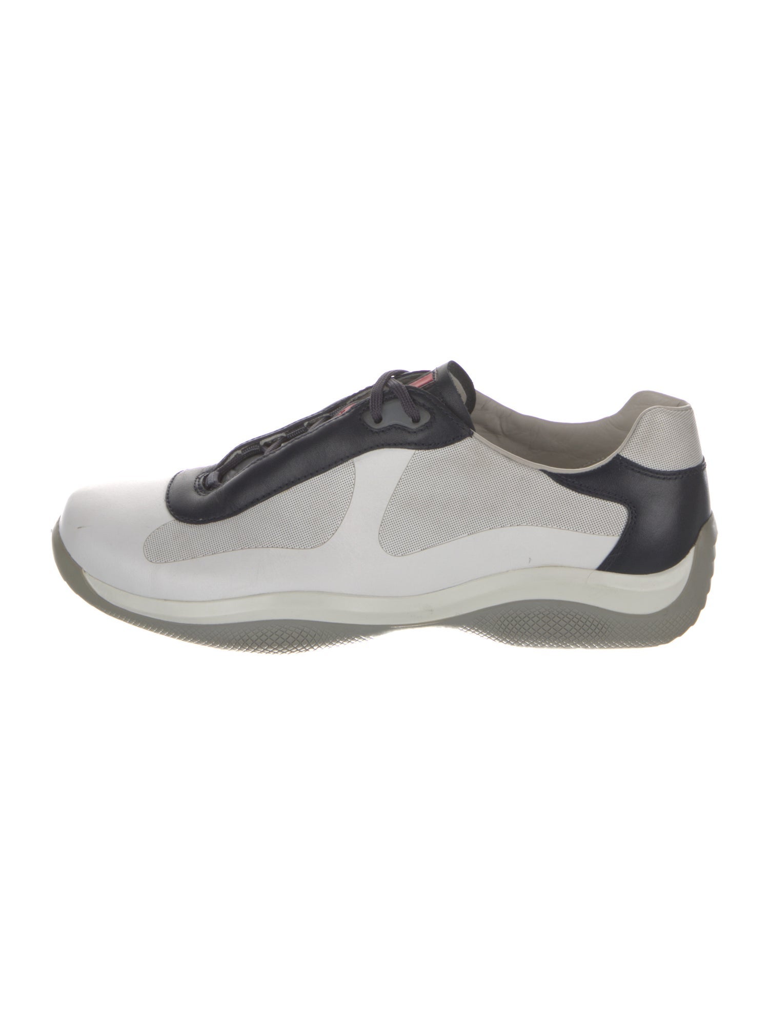 Prada Sport Leather Colorblock Pattern Sneakers