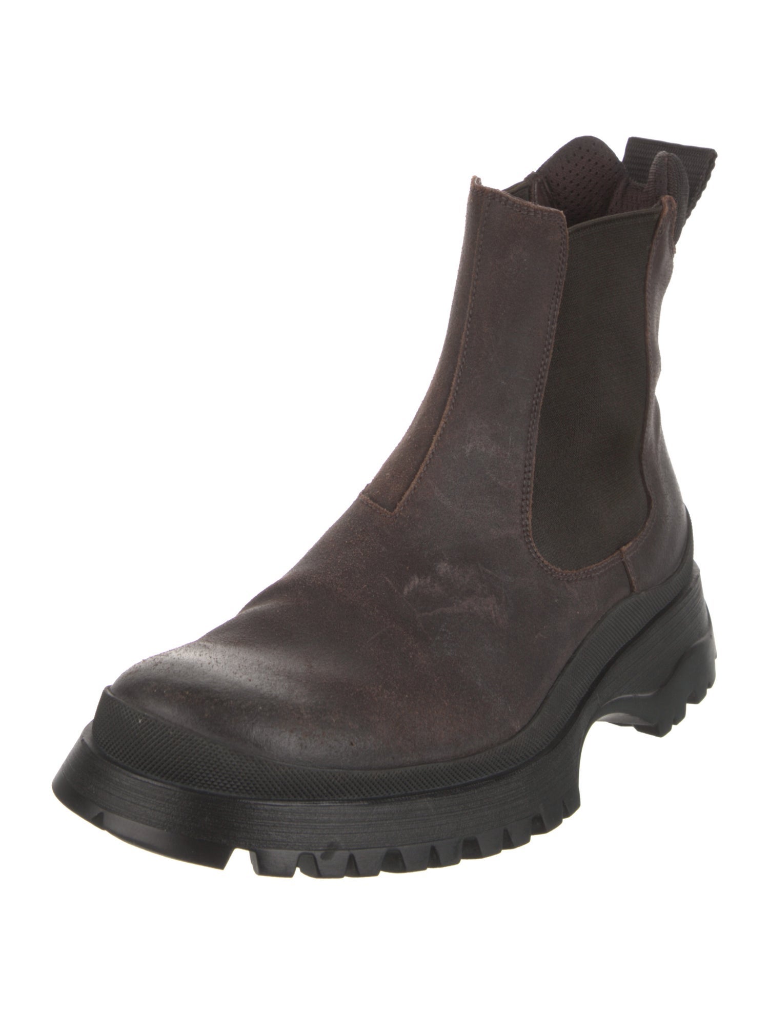 Prada Sport Vintage Leather Chelsea Boots