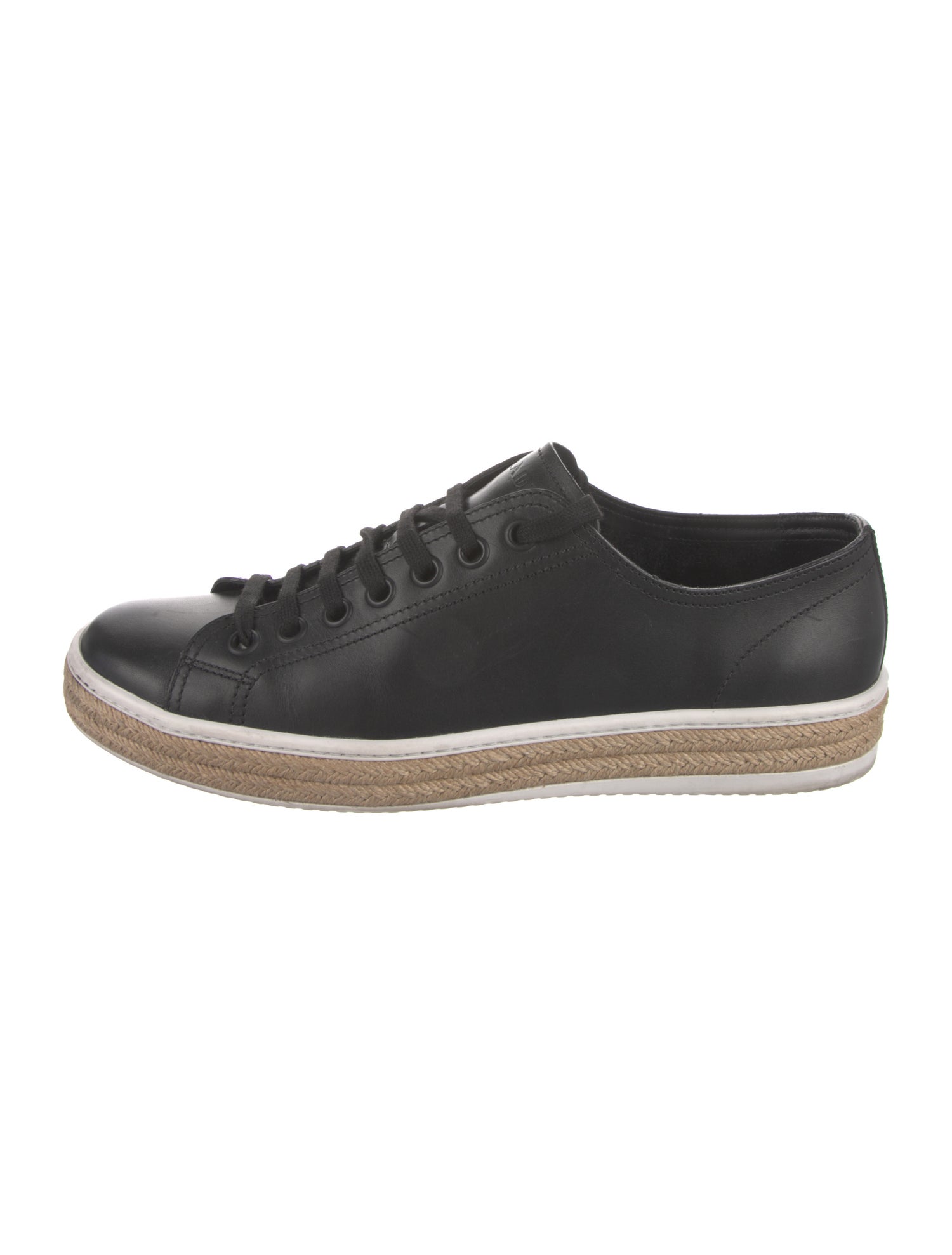 Prada Sport Leather Espadrille Sneakers