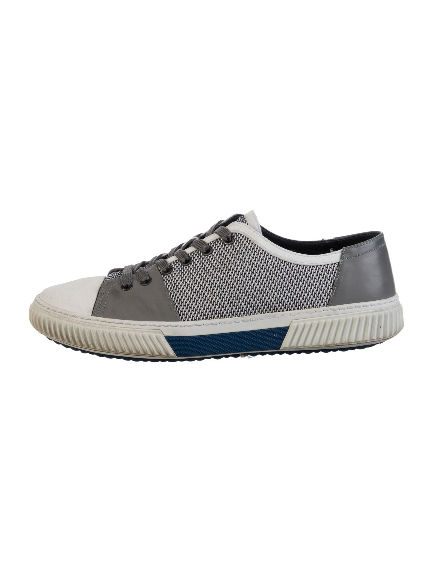 Prada Sport Leather Patterned Sneakers