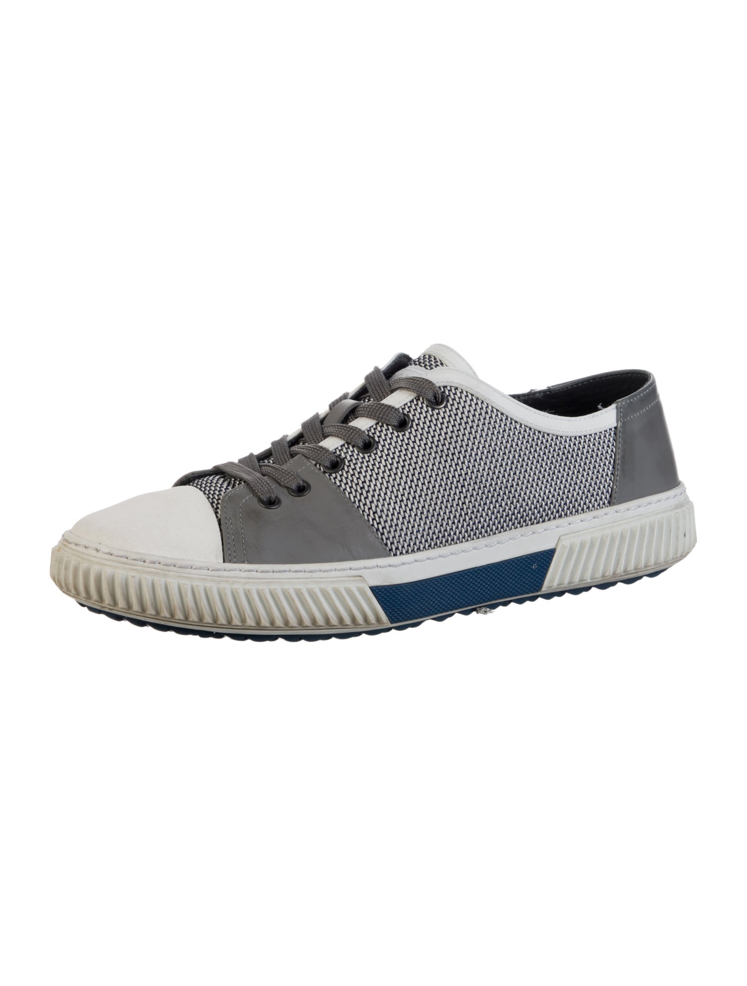 Prada Sport Leather Patterned Sneakers