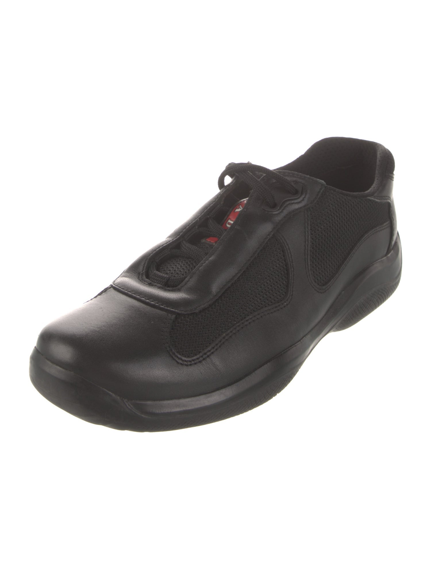 Prada Sport Leather Mesh Accents Sneakers