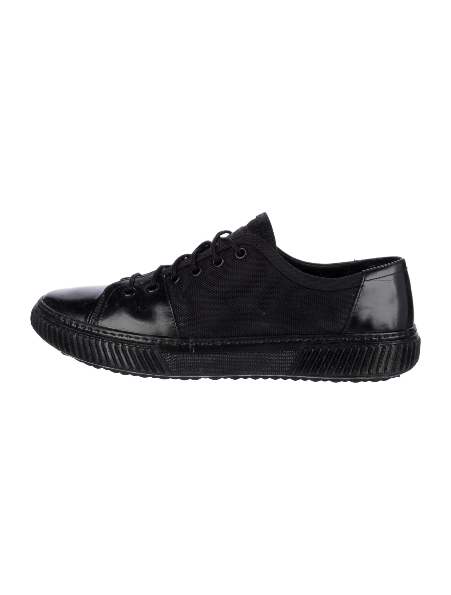 Prada Sport Nylon Leather Trim Embellishment Sneakers