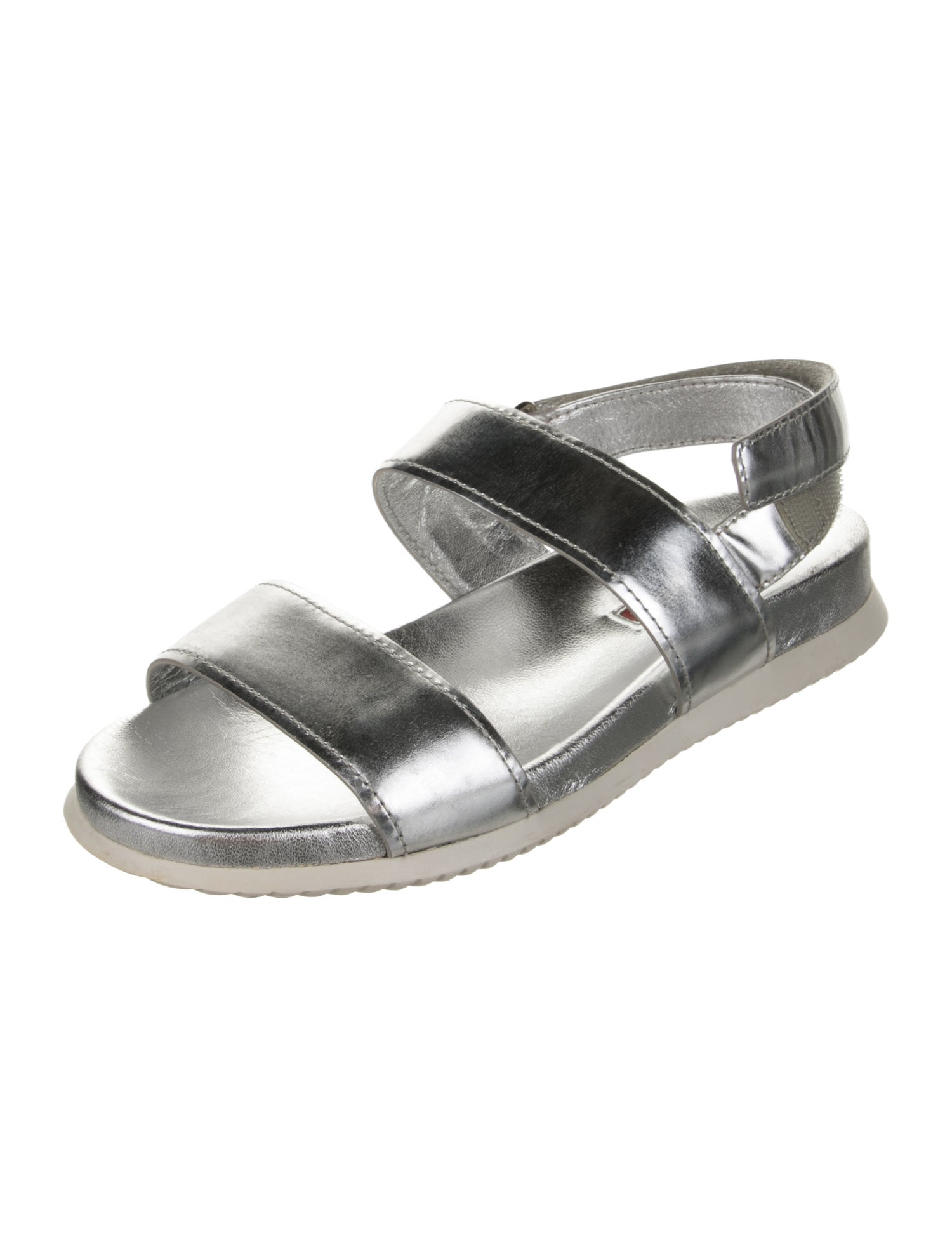 Prada Sport Leather Slingback Sandals