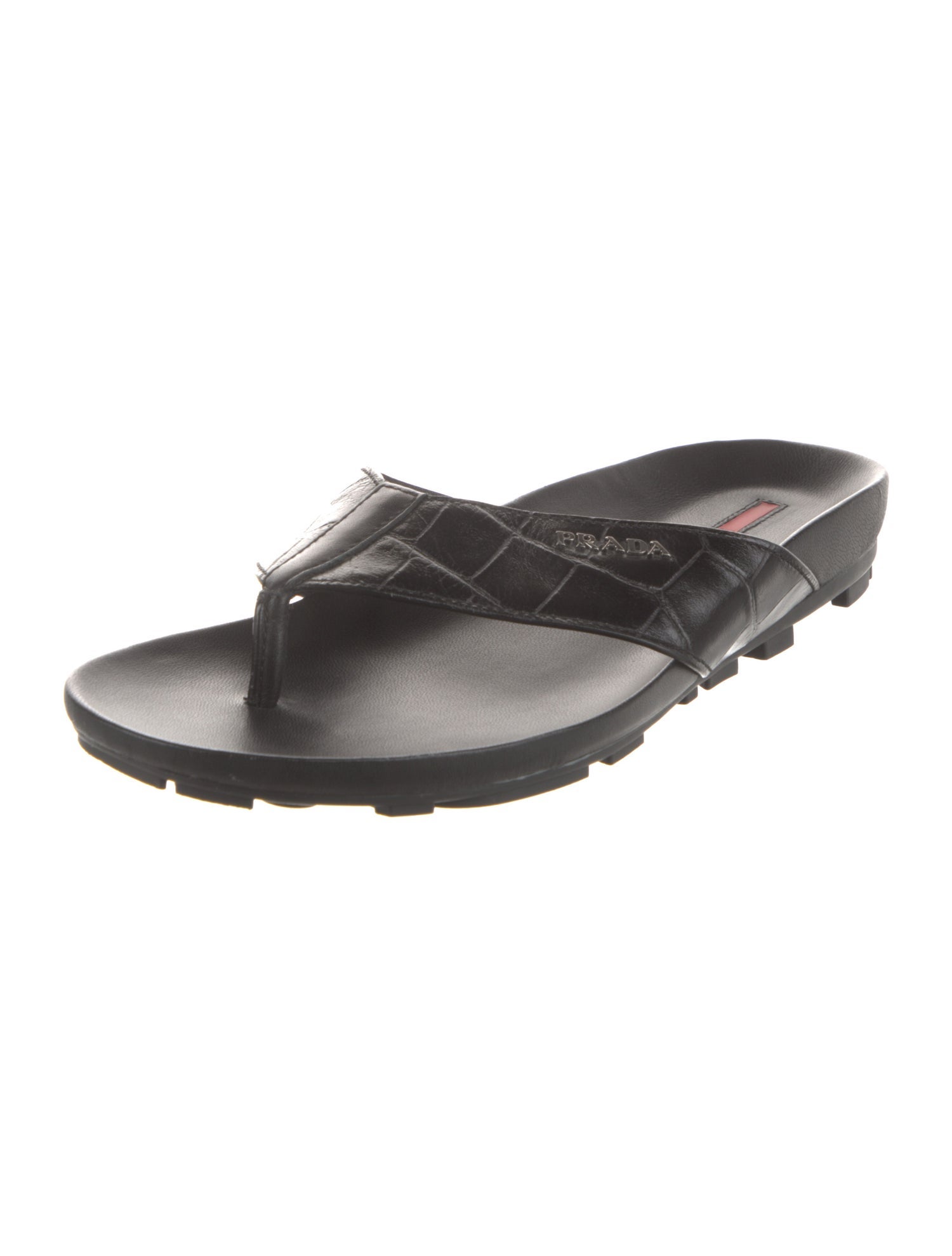 Prada Sport Late 2000's - Early 2010's Leather Flip Flops