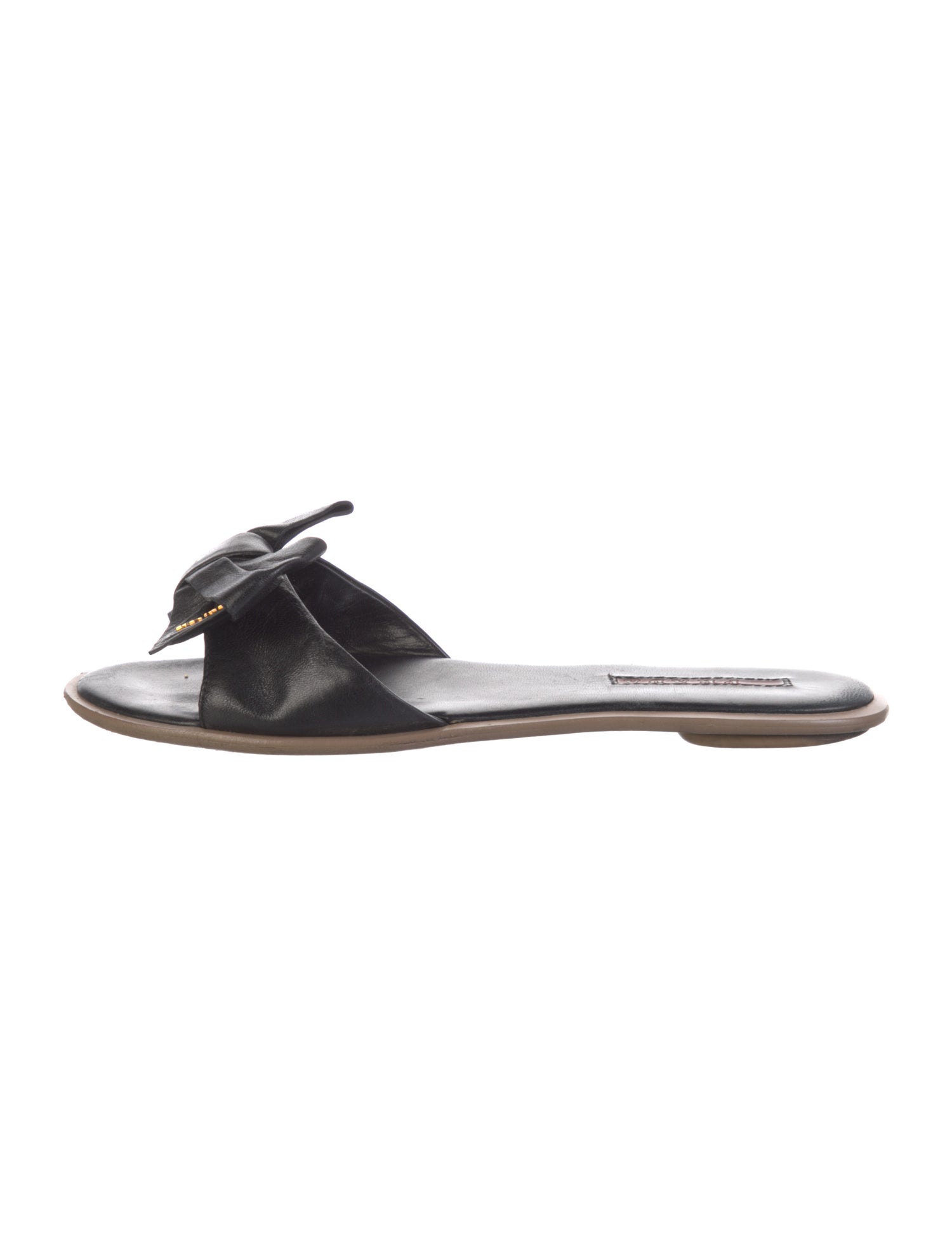 Prada Sport Signature Logo Leather Slides