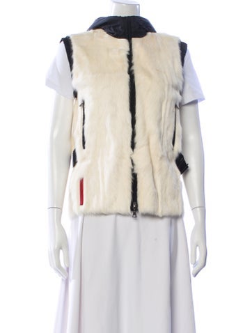 Pre-owned Prada Vintage 2000's Fur Vest In Multi