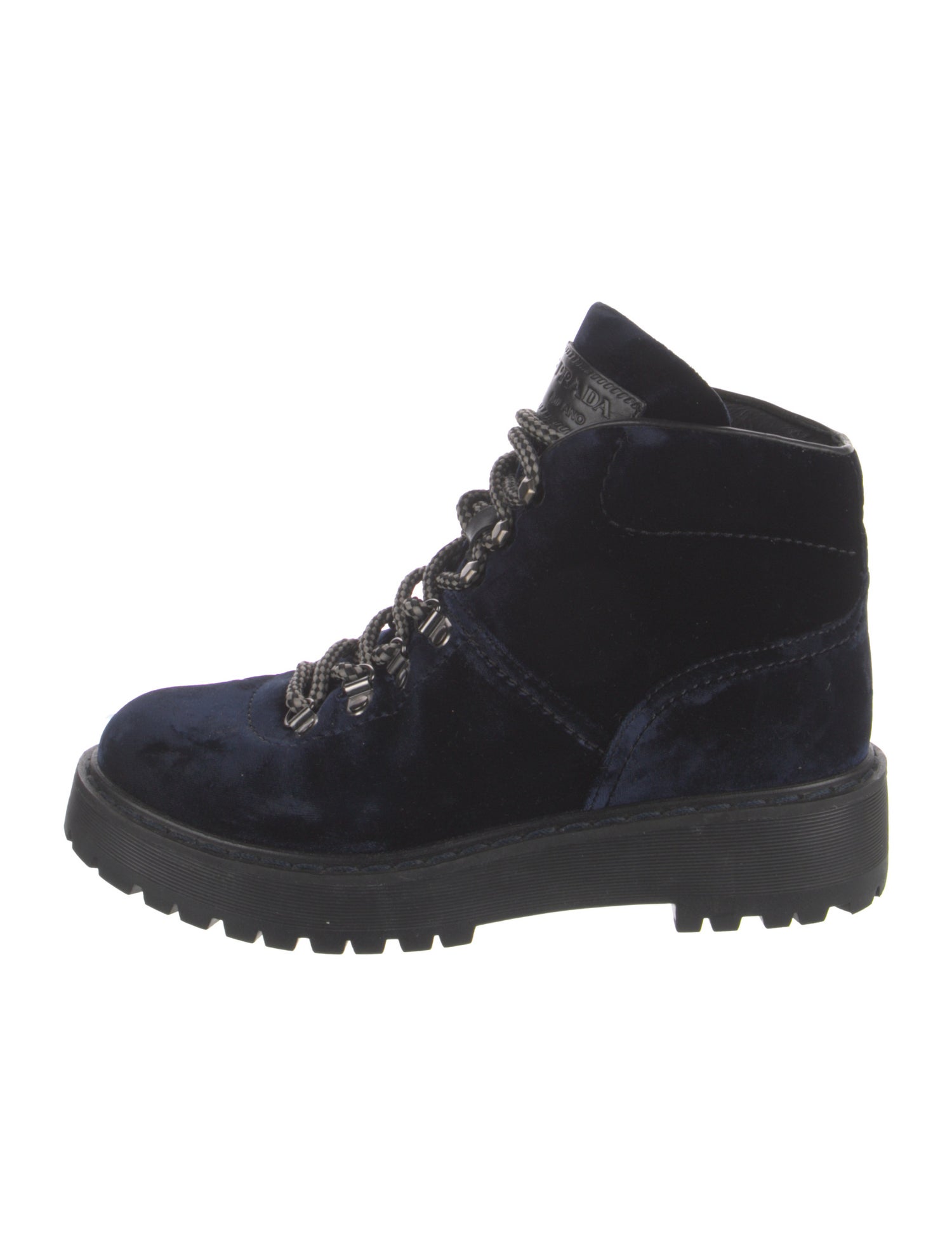Prada Sport Velvet Combat Boots