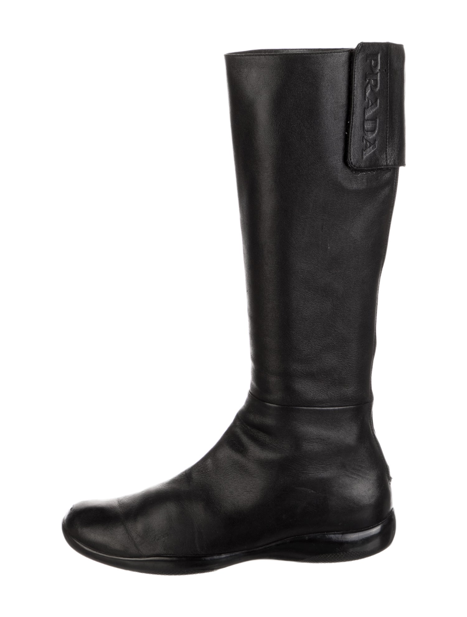 Prada Sport Leather Riding Boots