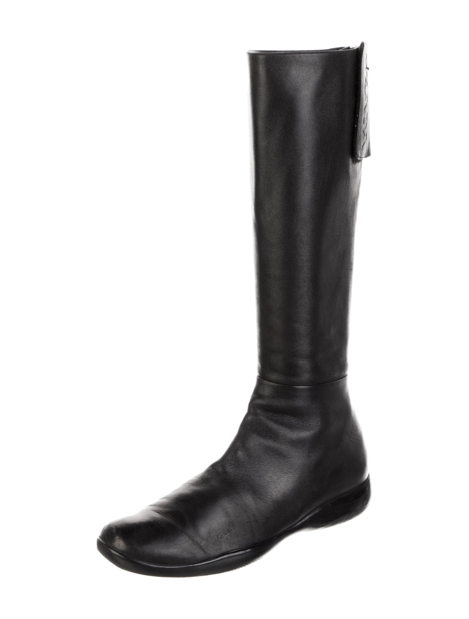Prada Sport Leather Riding Boots