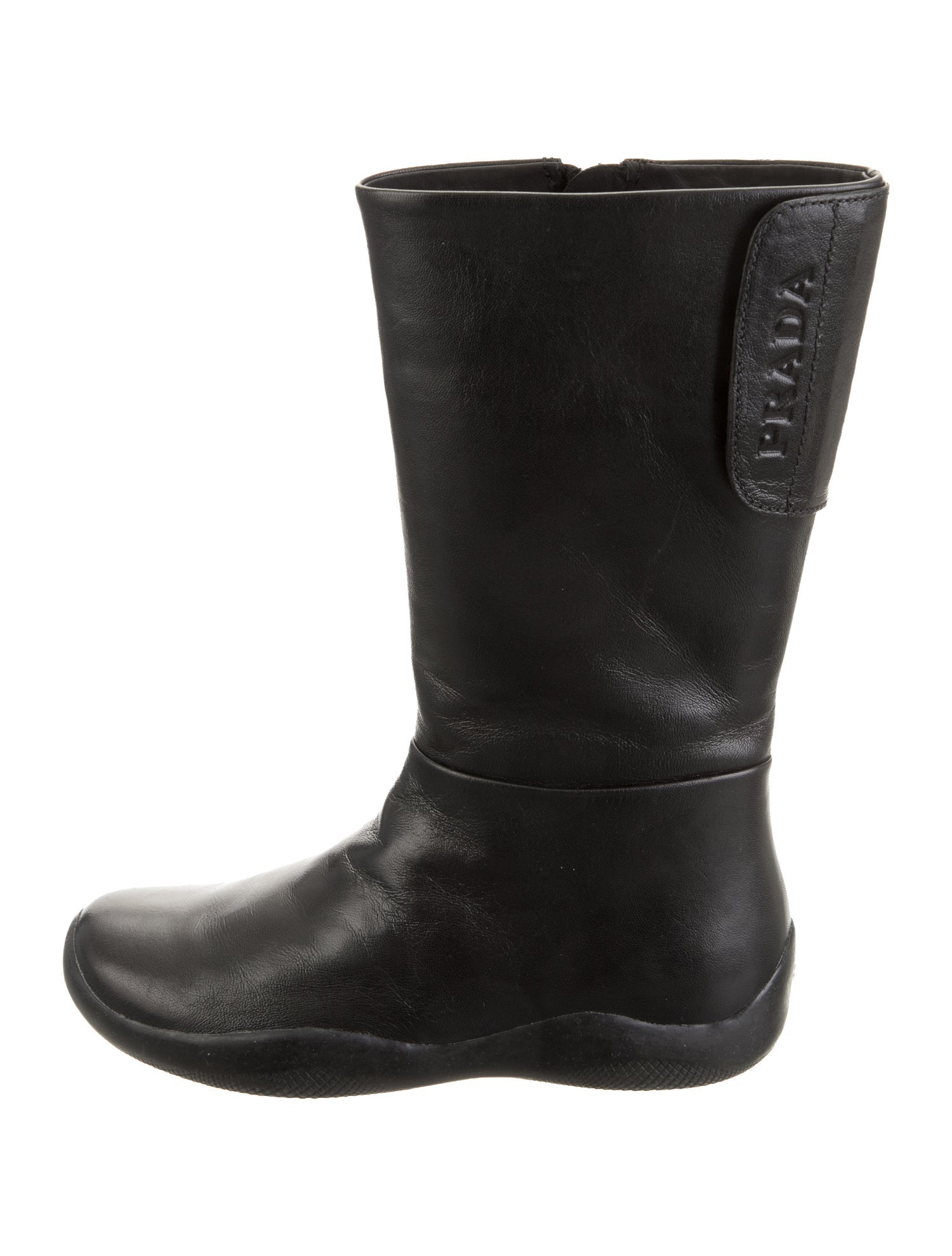 Prada Sport Girls' Leather Knee Length Boots